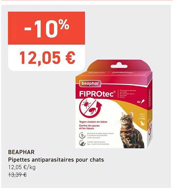 Pipettes antiparasitaires pour chats