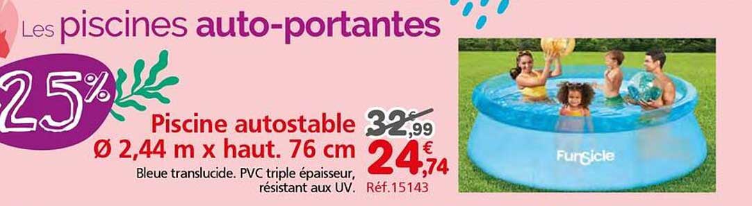 Piscine autostable Ø 2,44 m x haut. 76 cm
