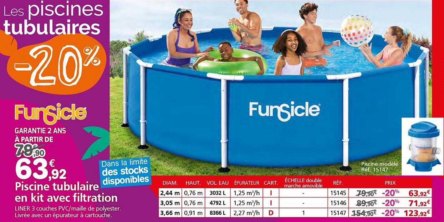 Piscine tubulaire en kit avec filtration