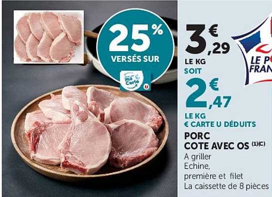 PORC COTE AVEC OS (U/C)