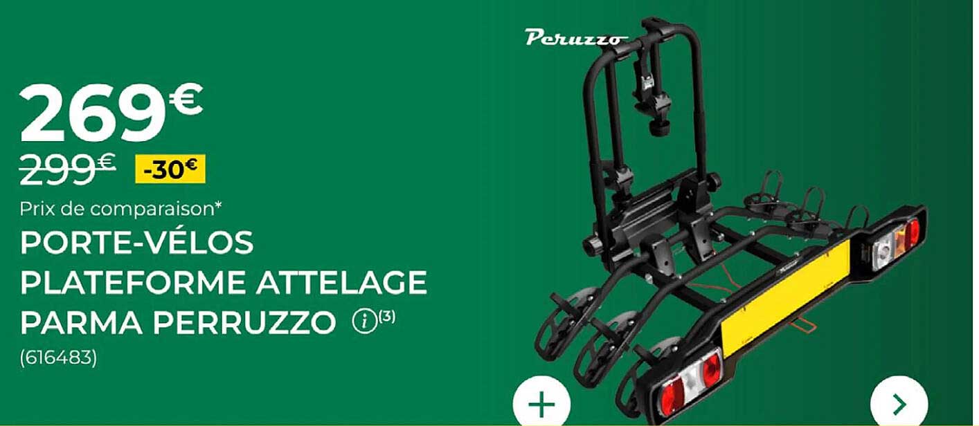 PORTE-VÉLOS PLATEFORME ATTELAGE PARMA PERRUZZO
