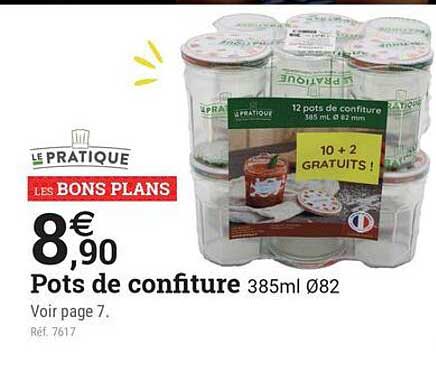 POTS DE CONFITURE 385ml Ø82