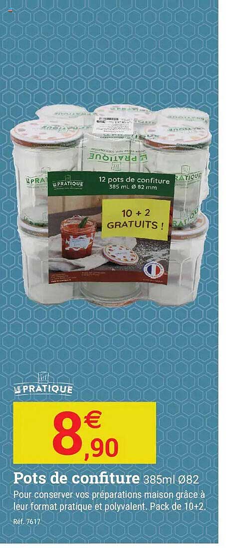Pots de confiture 385ml Ø82