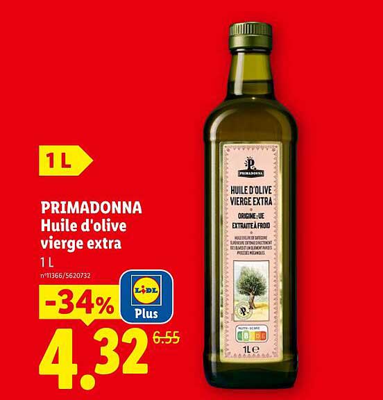 PRIMADONNA Huile d’olive vierge extra 1 L