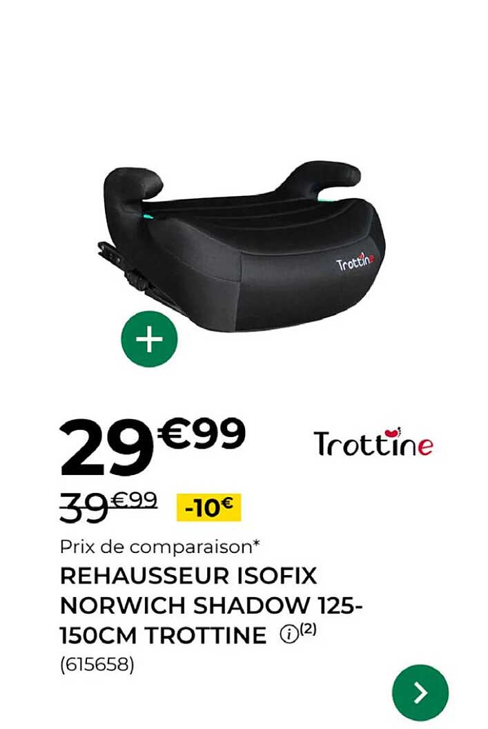 REHAUSSEUR ISOFIX NORWICH SHADOW 125-150CM TROTTINE