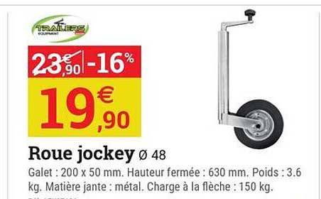 Roue jockey ø 48