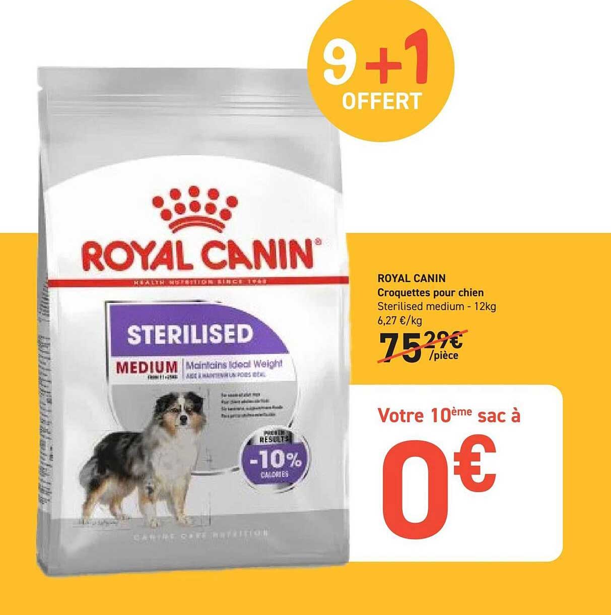 ROYAL CANIN Croquettes pour chien Sterilised medium - 12kg