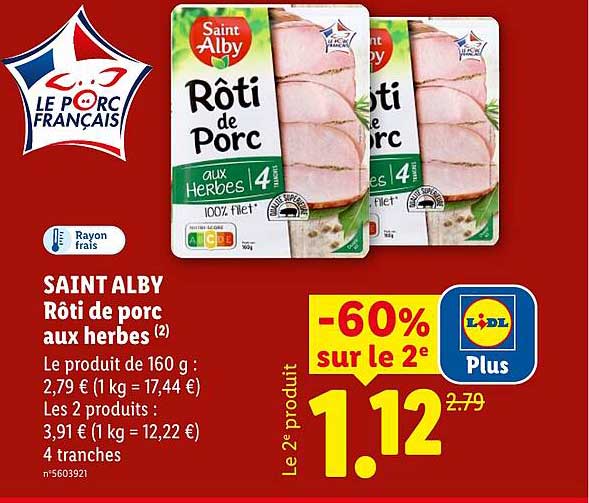 SAINT ALBY Rôti de porc aux herbes