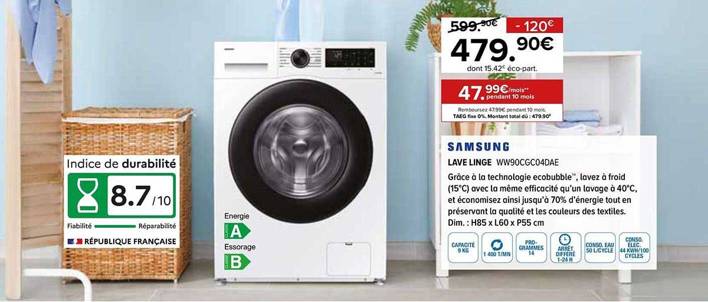 SAMSUNG LAVE LINGE WW90CGC04DAE