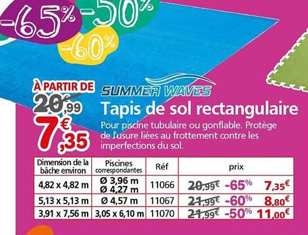 SUMMER WAVES Tapis de sol rectangulaire