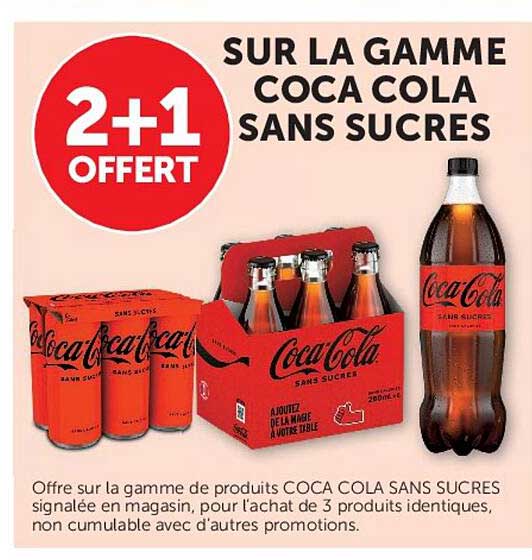SUR LA GAMME COCA COLA SANS SUCRES