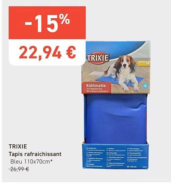 TRIXIE Tapis rafraichissant Bleu 110x70cm*