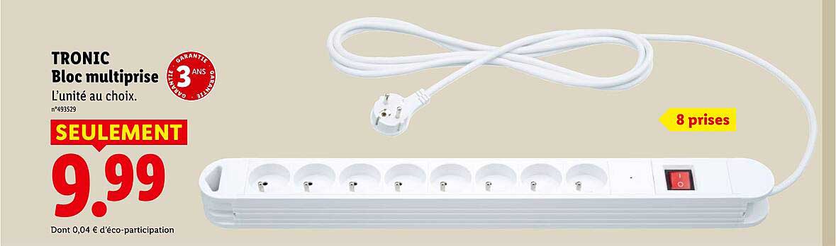 TRONIC Bloc multiprise