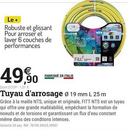 Tuyau d'arrosage ø 19 mm L 25 m