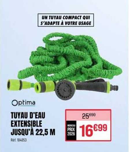 TUYAU D'EAU EXTENSIBLE JUSQU'À 22,5 M