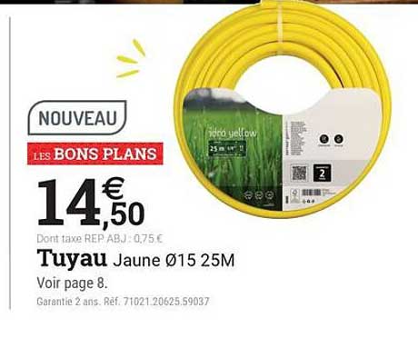 Tuyau Jaune Ø15 25M