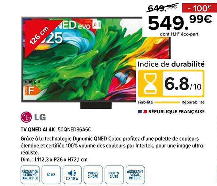 TV QNED AI 4K 50QNED86A6C