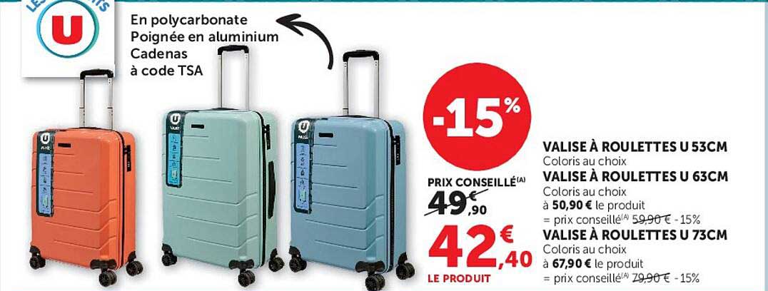 VALISE À ROULETTES U 53CM