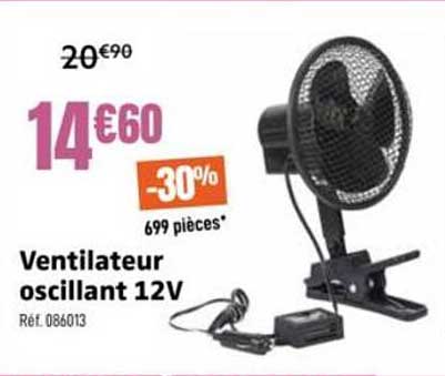 Ventilateur oscillant 12V