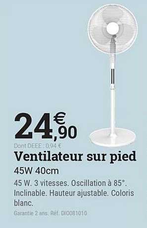 Ventilateur sur pied