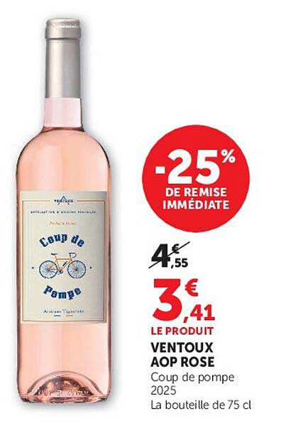 VENTOUX AOP ROSE Coup de pompe 2025 La bouteille de 75 cl