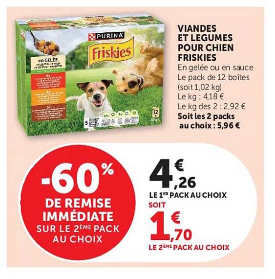 VIANDES ET LEGUMES POUR CHIEN FRISKIES