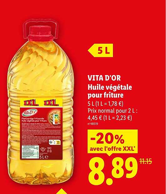 VITA D'OR Huile végétale pour friture