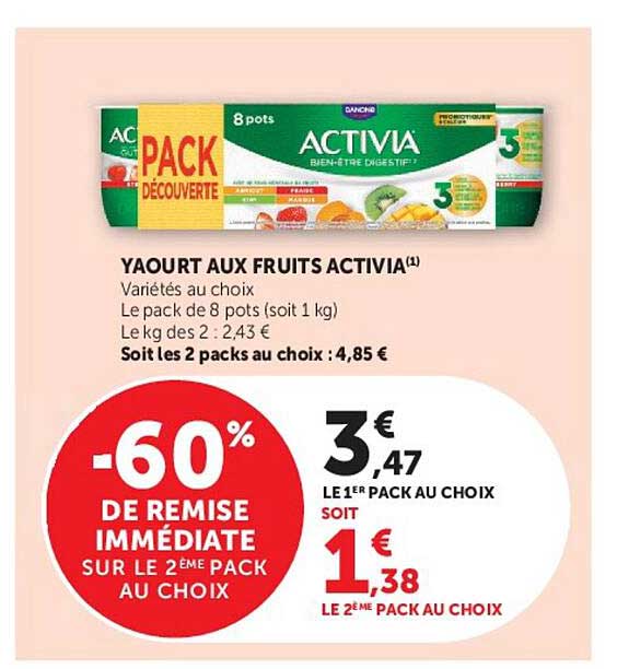 YAOURT AUX FRUITS ACTIVIA
