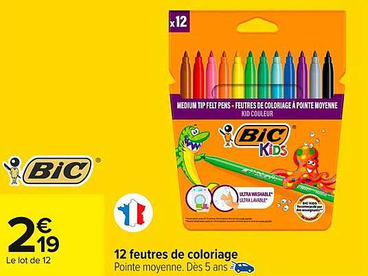 12 feutres de coloriage