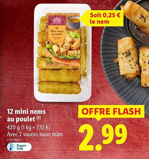 12 mini nems au poulet