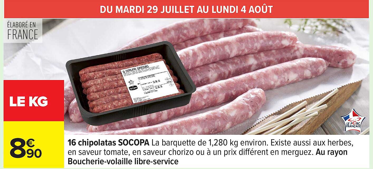 16 chipolatas SOCOPA