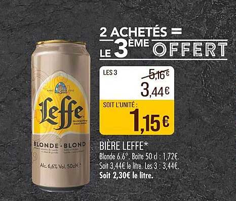 2 ACHETÉS = LE 3ème OFFERT
