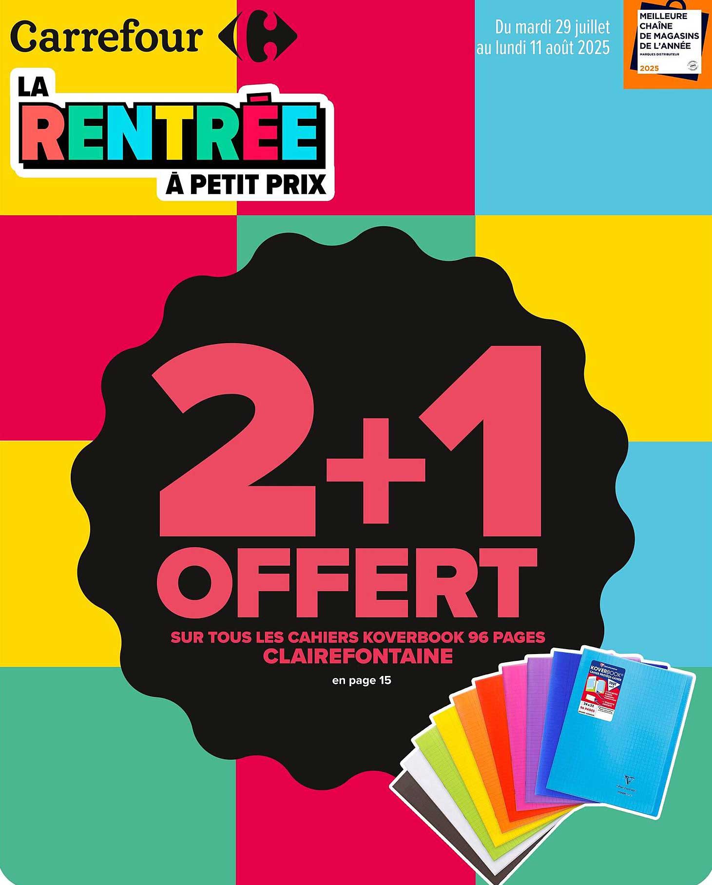 2+1 OFFERT SUR TOUS LES CAHIERS KOVERBOOK 96 PAGES CLAIREFONTAINE