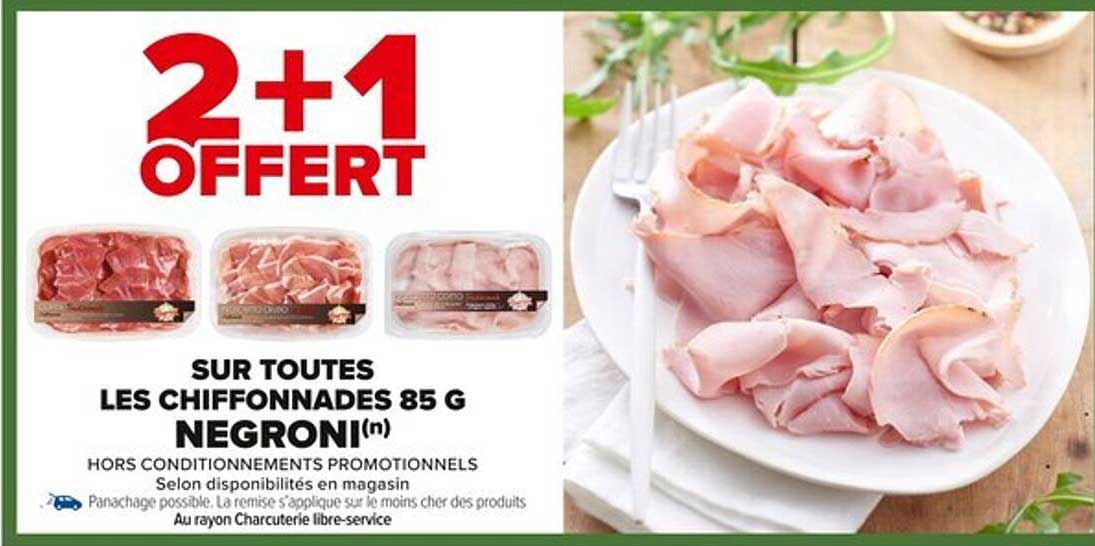 2+1 OFFERT SUR TOUTES LES CHIFFONNADES 85 G NEGRONI
