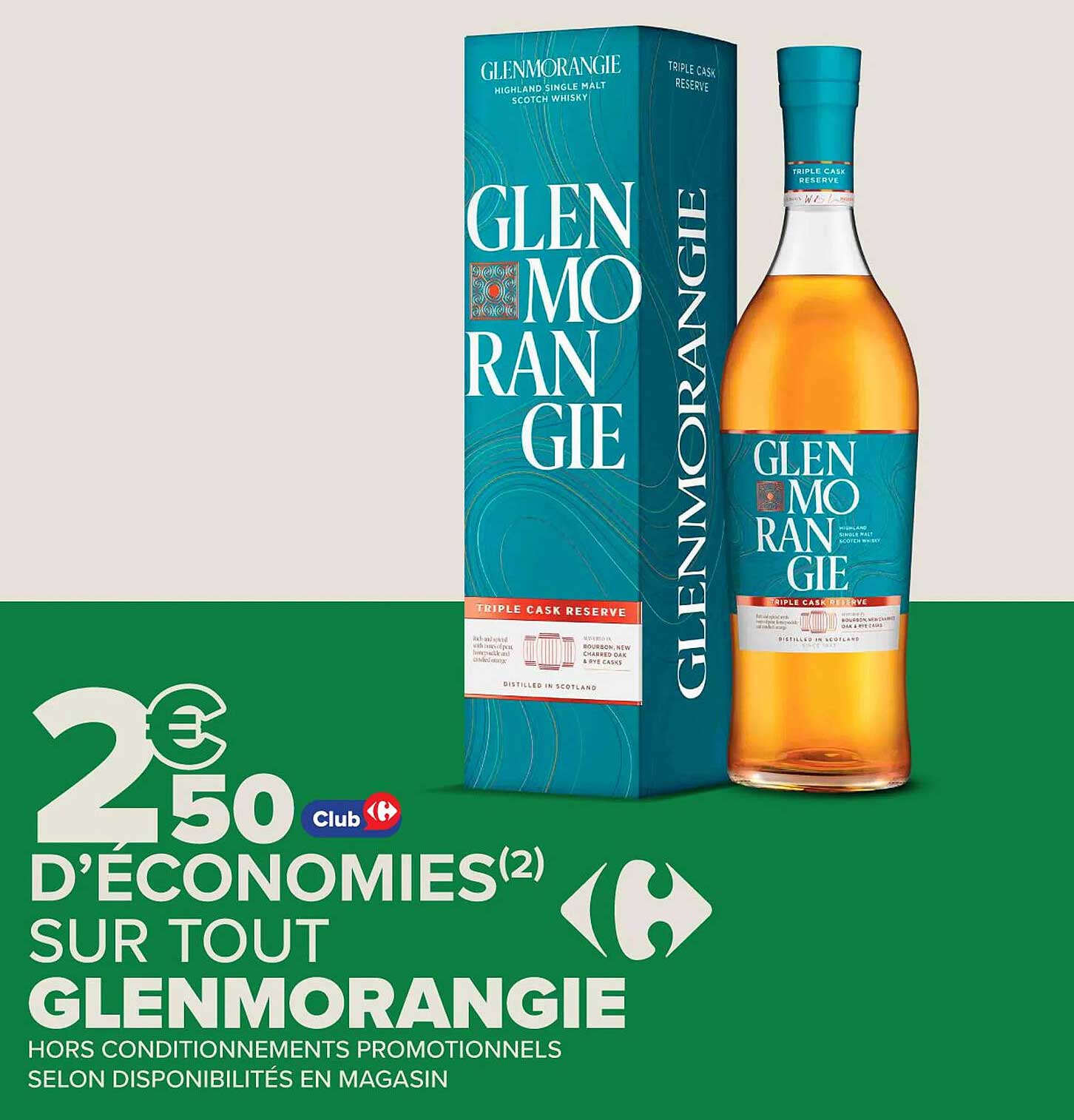 2€50 d'économies sur tout Glenmorangie