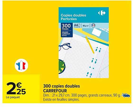 300 copies doubles CARREFOUR
