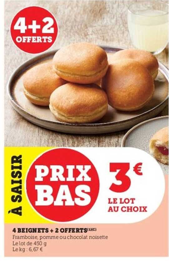 4 Beignets + 2 Offerts
