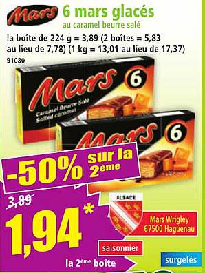6 mars glacés au caramel beurre salé