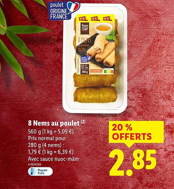 8 Nems au poulet