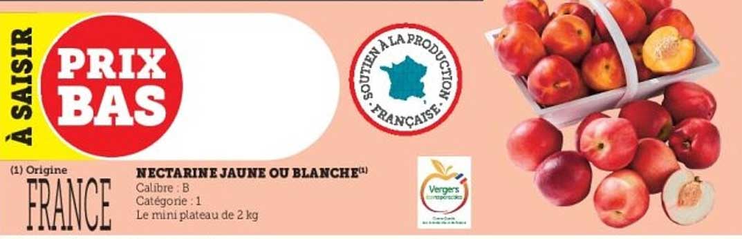 À SAISIR PRIX BAS NÉCTARINE JAUNE OU BLANCHE