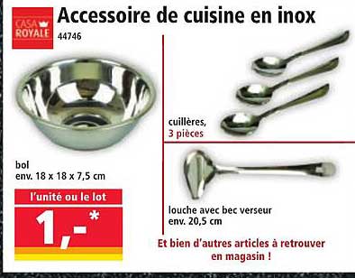 Accessoire de cuisine en inox