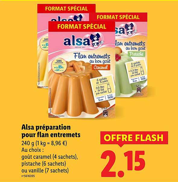 Alsa préparation pour flan entremets