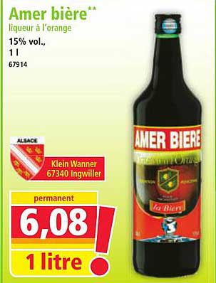 Amer bière** liqueur à l'orange