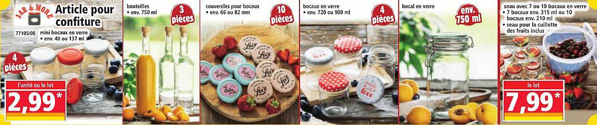 Article pour confiture