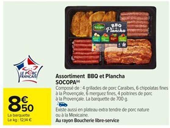 Assortiment BBQ et Plancha SOCOPA