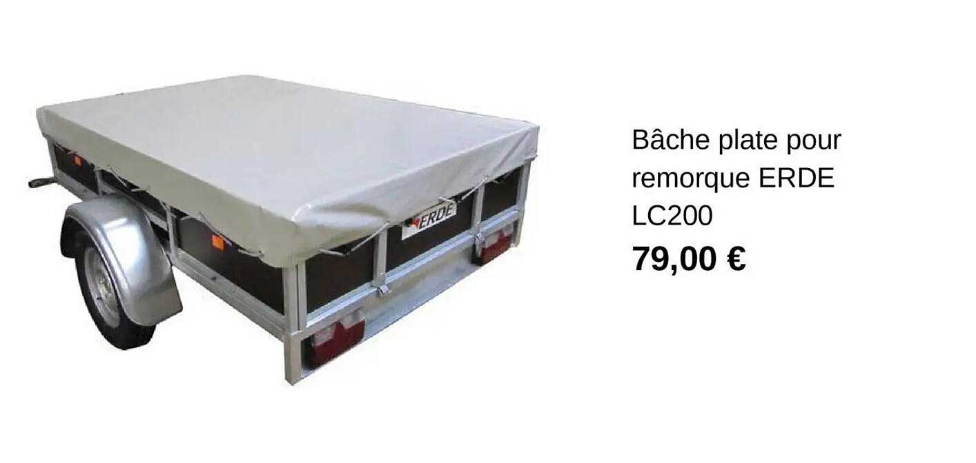 Bâche plate pour remorque ERDE LC200