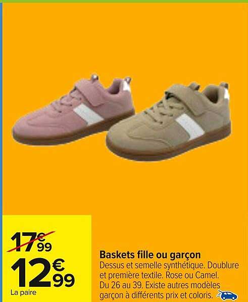 Baskets fille ou garçon