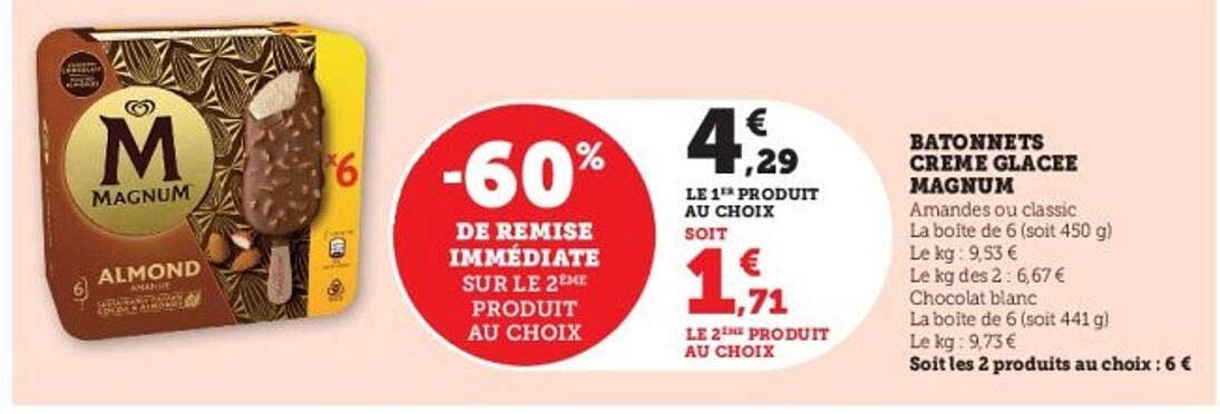 BATONNETS CREME GLACEE MAGNUM