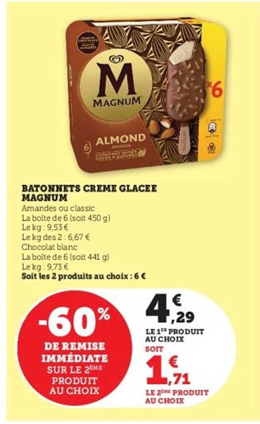 BATONNETS CREME GLACEE MAGNUM