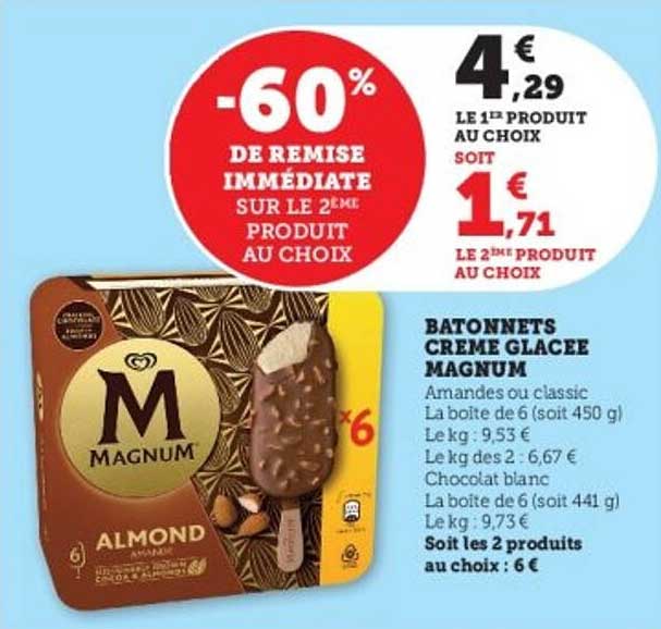 BÂTONNETS CRÈME GLACÉE MAGNUM